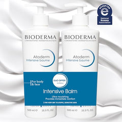 Bioderma Atoderm Intensive Balm texture swatch reveals a rich, velvety cream.
