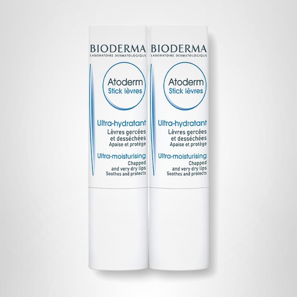 Bioderma Atoderm Lip Stick before-after lip care comparison