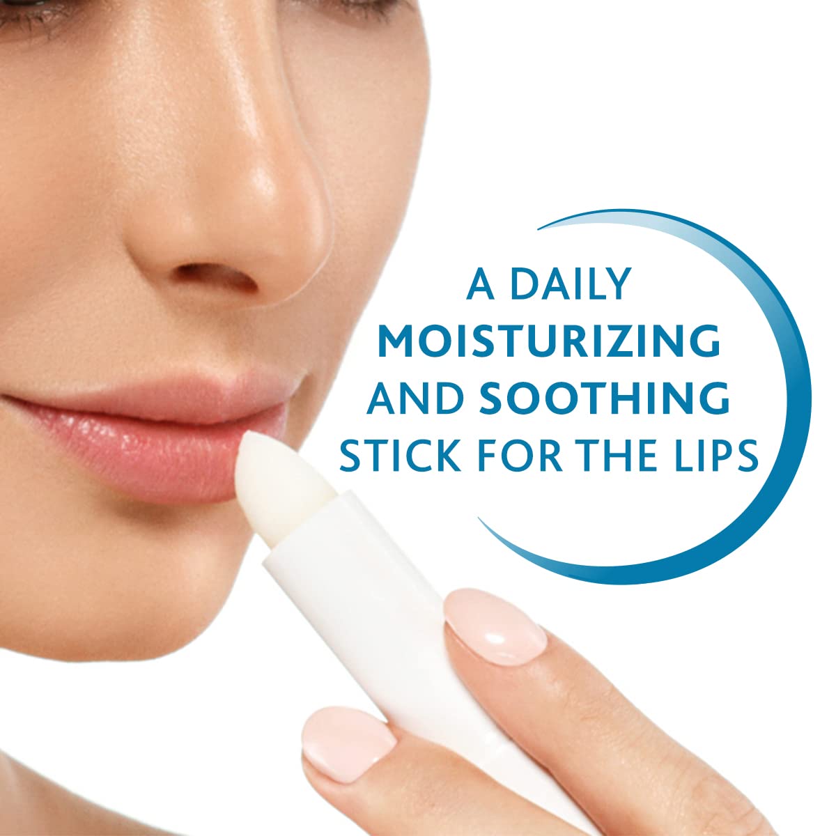 Bioderma Atoderm Lip Stick swatch on skin showing creamy texture