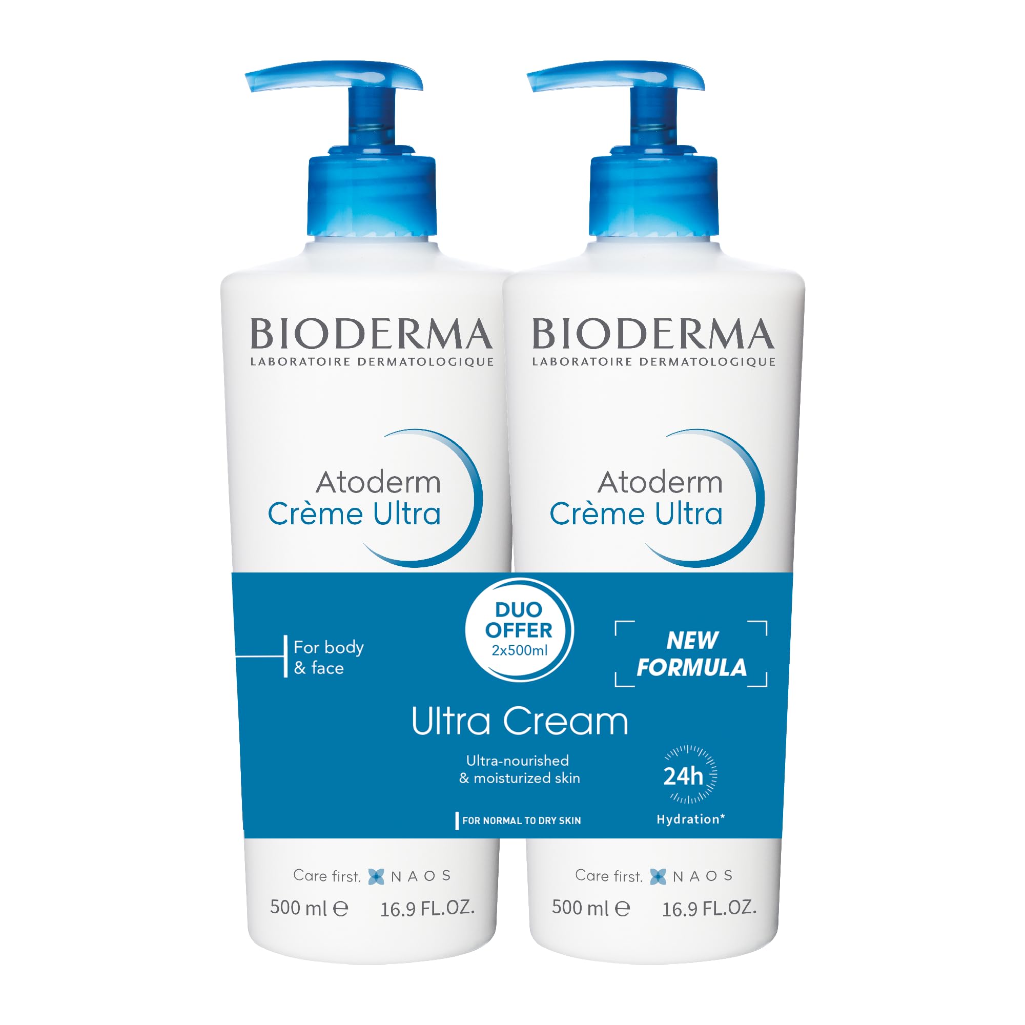 Bioderma Atoderm Ultra Cream duo pack on shelf highlighting family hydration