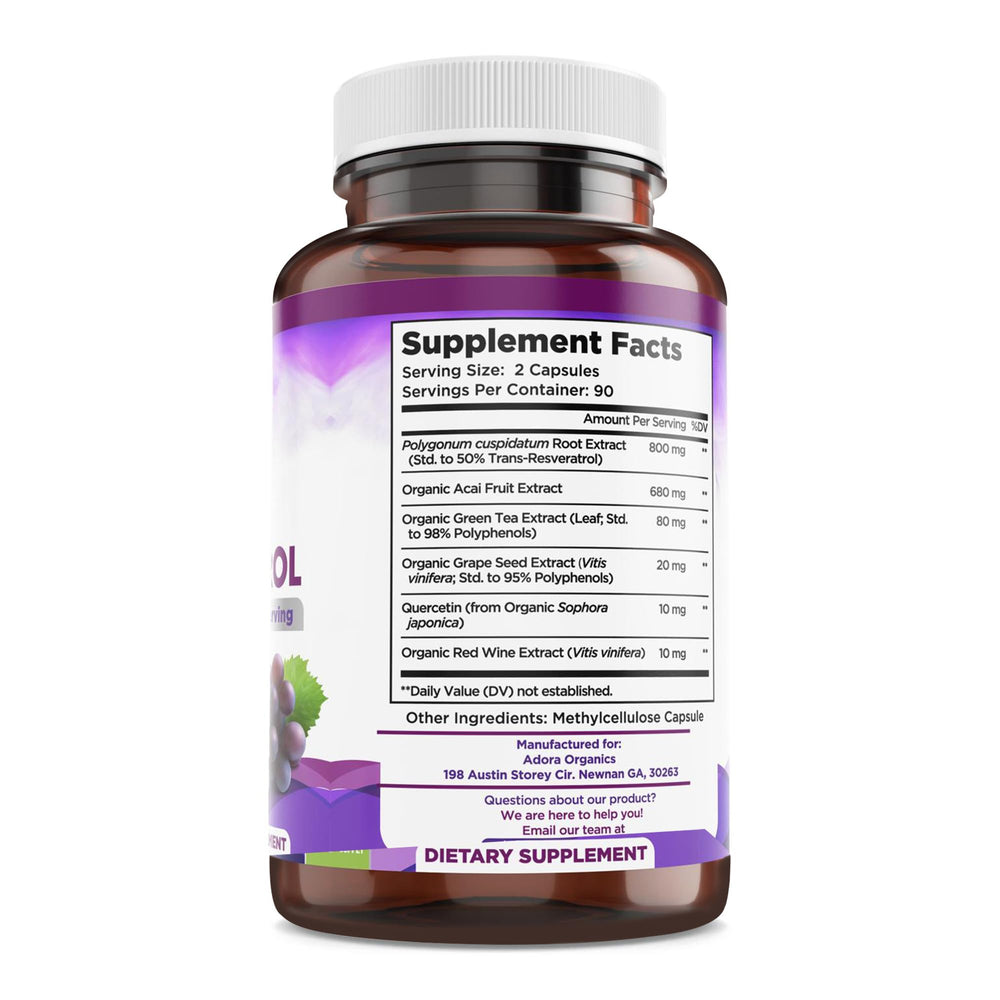 Biodora Resveratrol capsule cap close-up for easy daily swallowing.