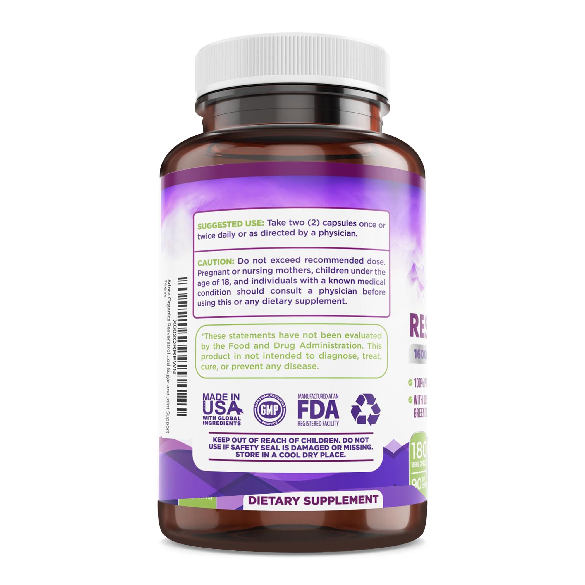 Ingredient close-up with green tea, grape seed polyphenols, quercetin for daily immune support.