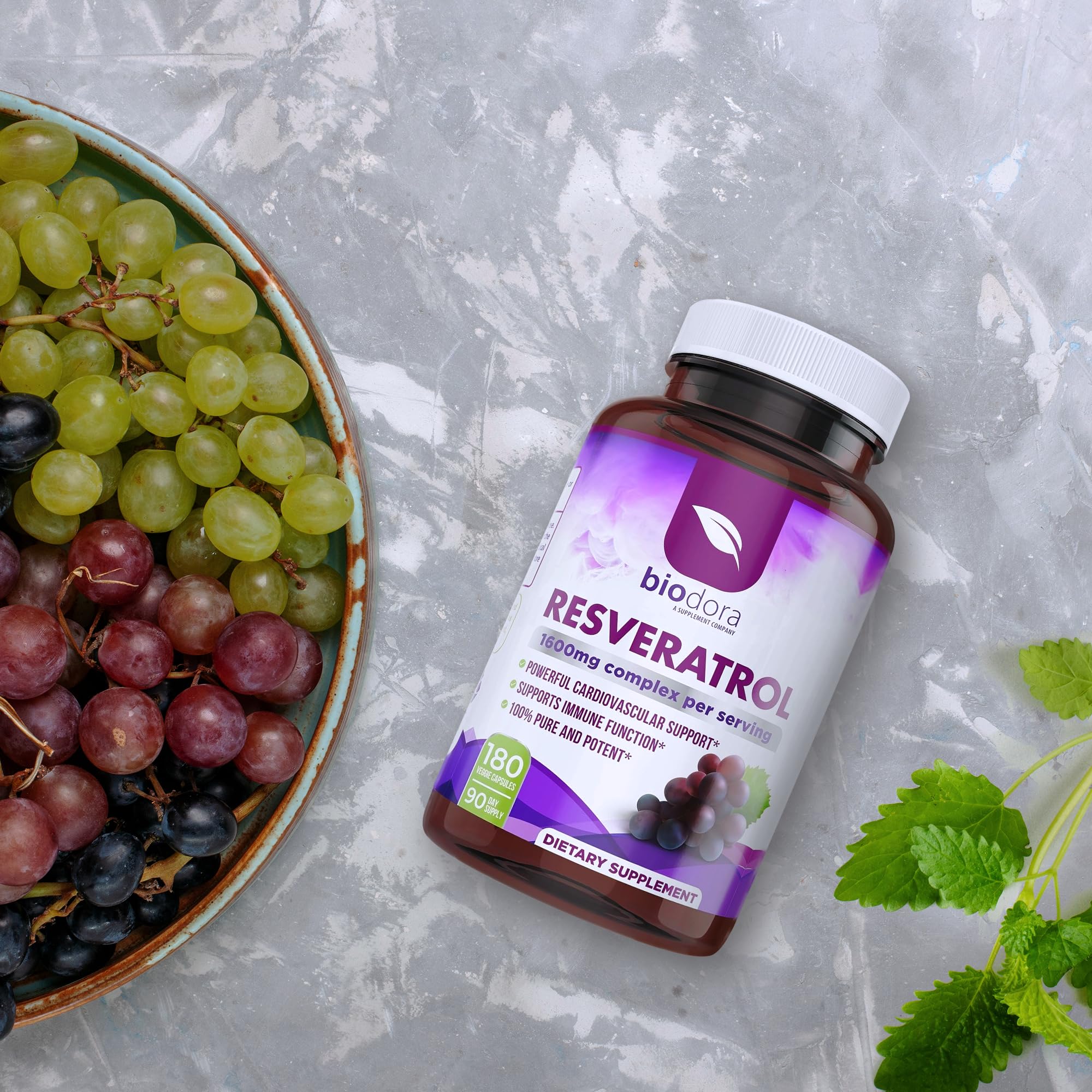 Lifestyle shot suggesting heart and brain wellness benefits of Biodora Resveratrol.