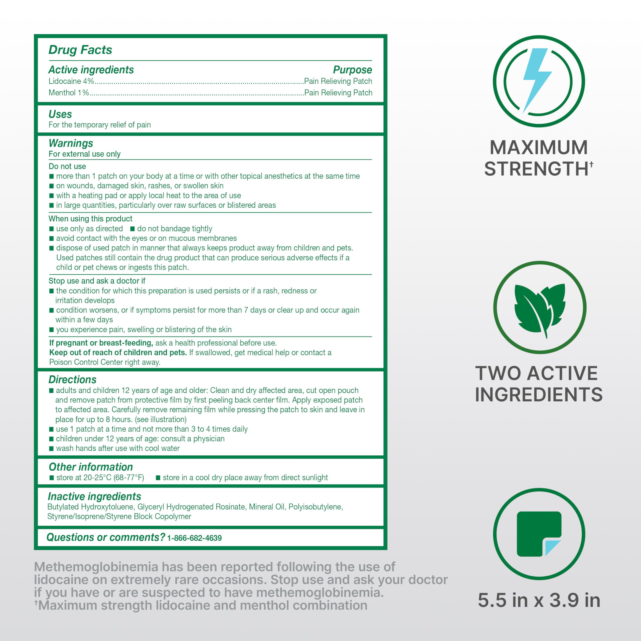 Biofreeze Ultraflex Plus patch being applied demonstrates four-way stretch.