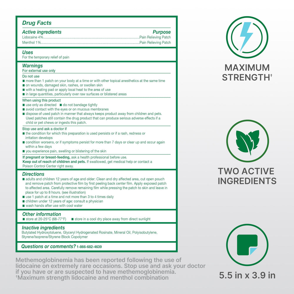 Biofreeze Ultraflex Plus patch being applied demonstrates four-way stretch.