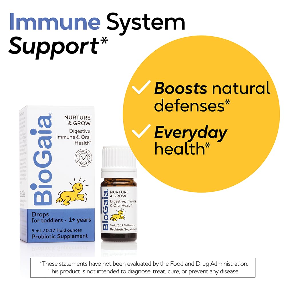 BioGaia Nurture & Grow probiotic supports immune wellness for toddlers.