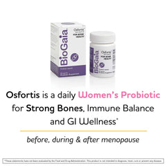 BioGaia Osfortis capsules featuring L. reuteri 6475 for gut balance.