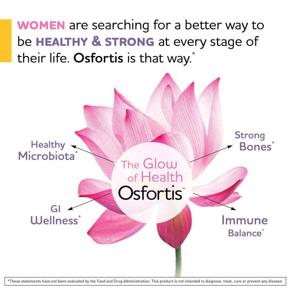 BioGaia Osfortis label close-up highlighting women's wellness support.