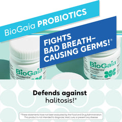 Open package reveals a BioGaia Prodentis display for easy access.
