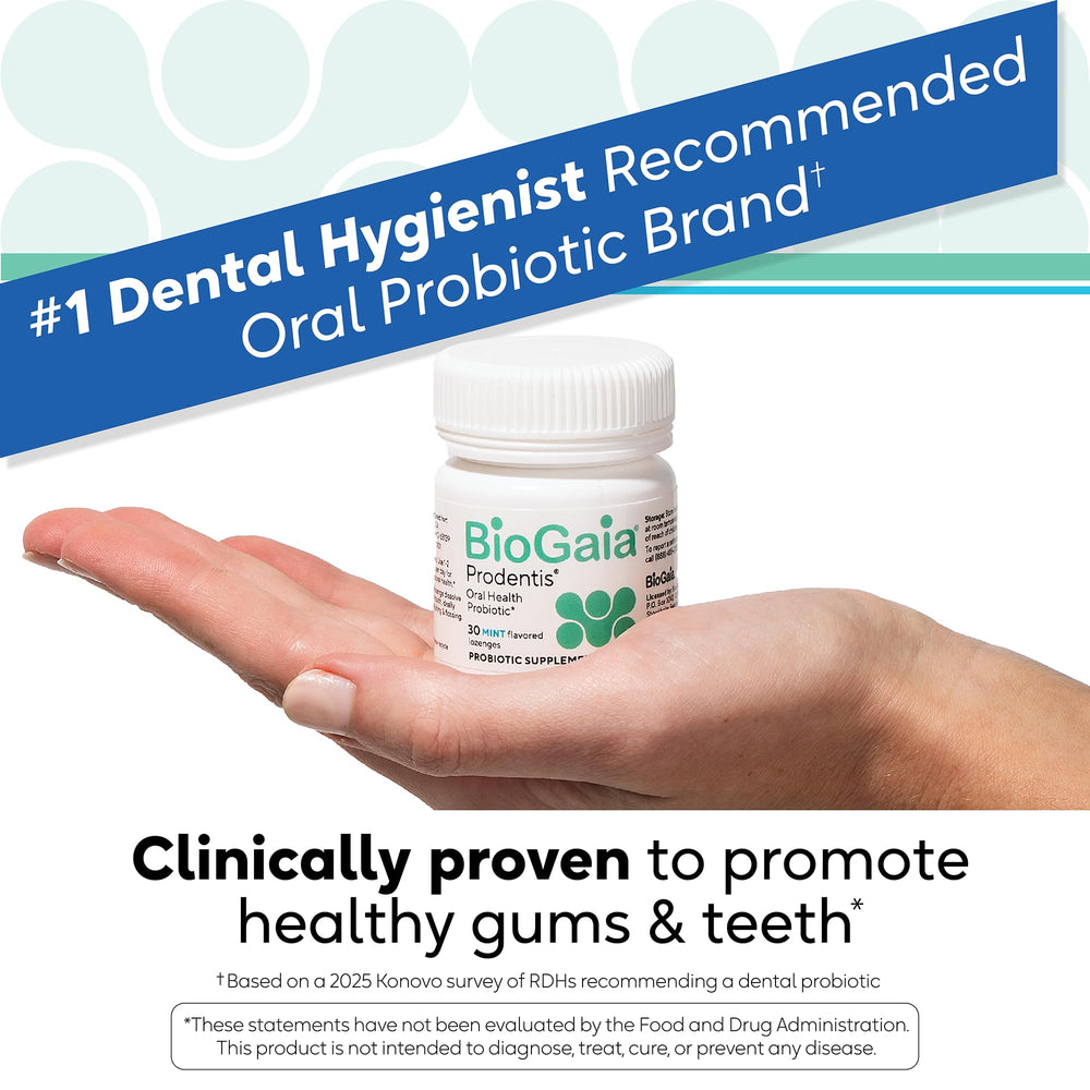 Prodentis lozenges melt in the mouth for easy daily use.