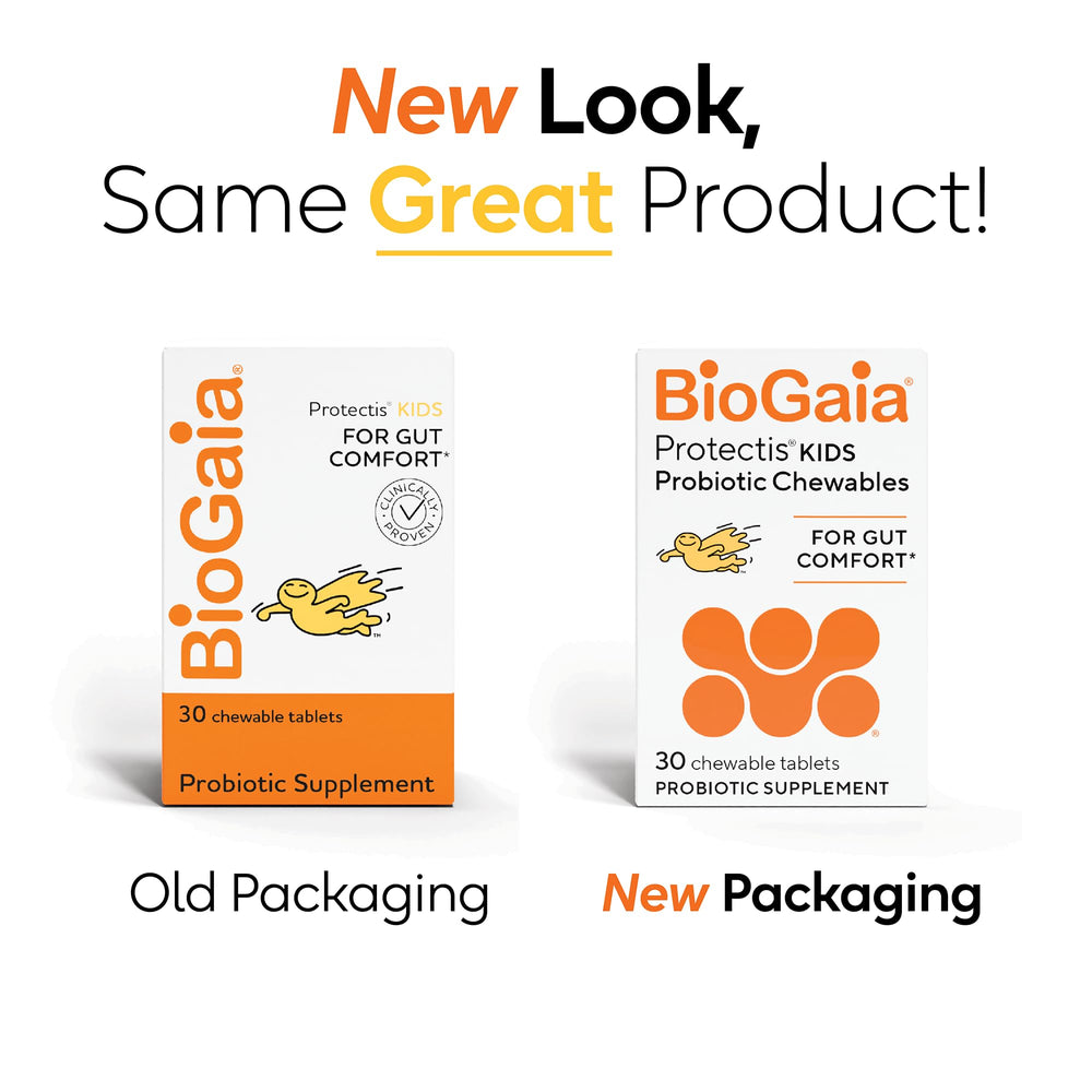 BioGaia Protectis tablets for kids support easy, daily probiotic use.