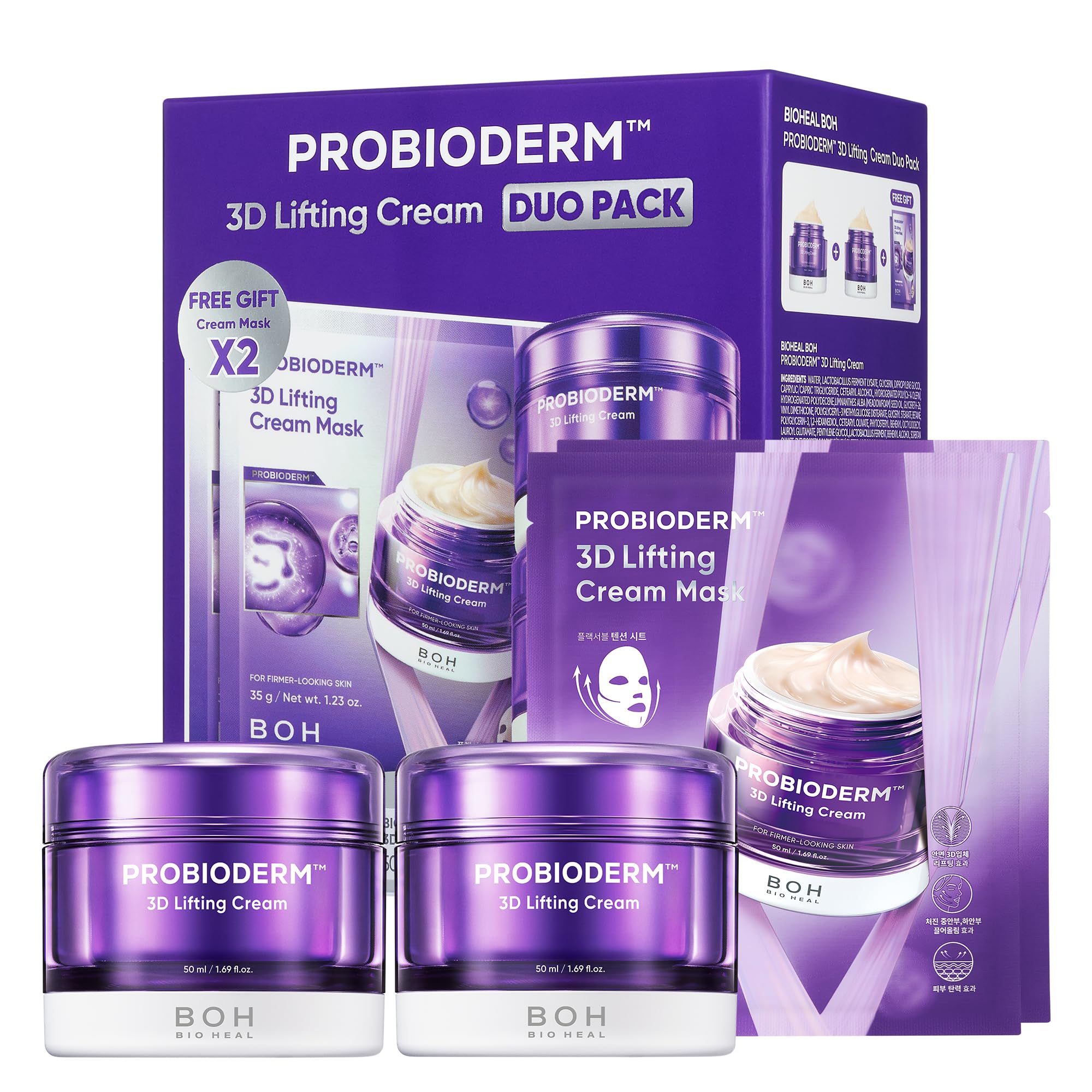 BIOHEAL BOH Probioderm 3D Lifting Cream jar for daily firming and smoothing.