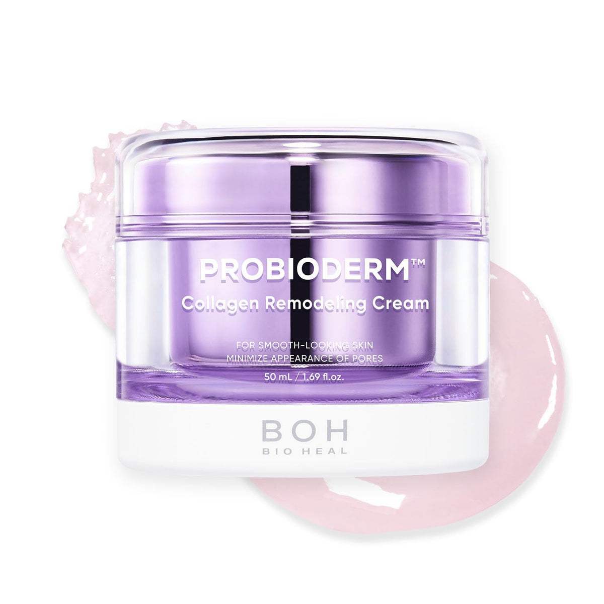 BIOHEAL BOH Probioderm cream jar close-up showing smooth texture for firmer skin