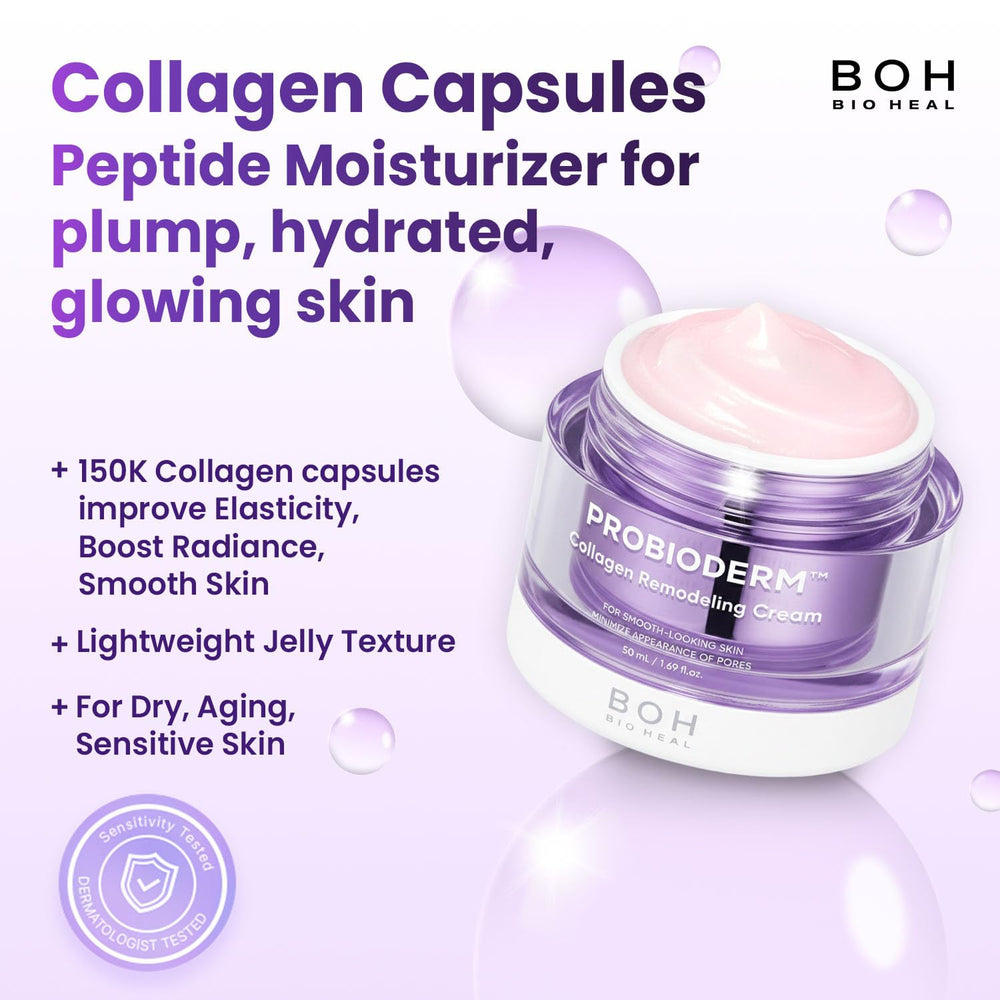 BIOHEAL BOH Probioderm texture swatch highlighting lightweight absorption