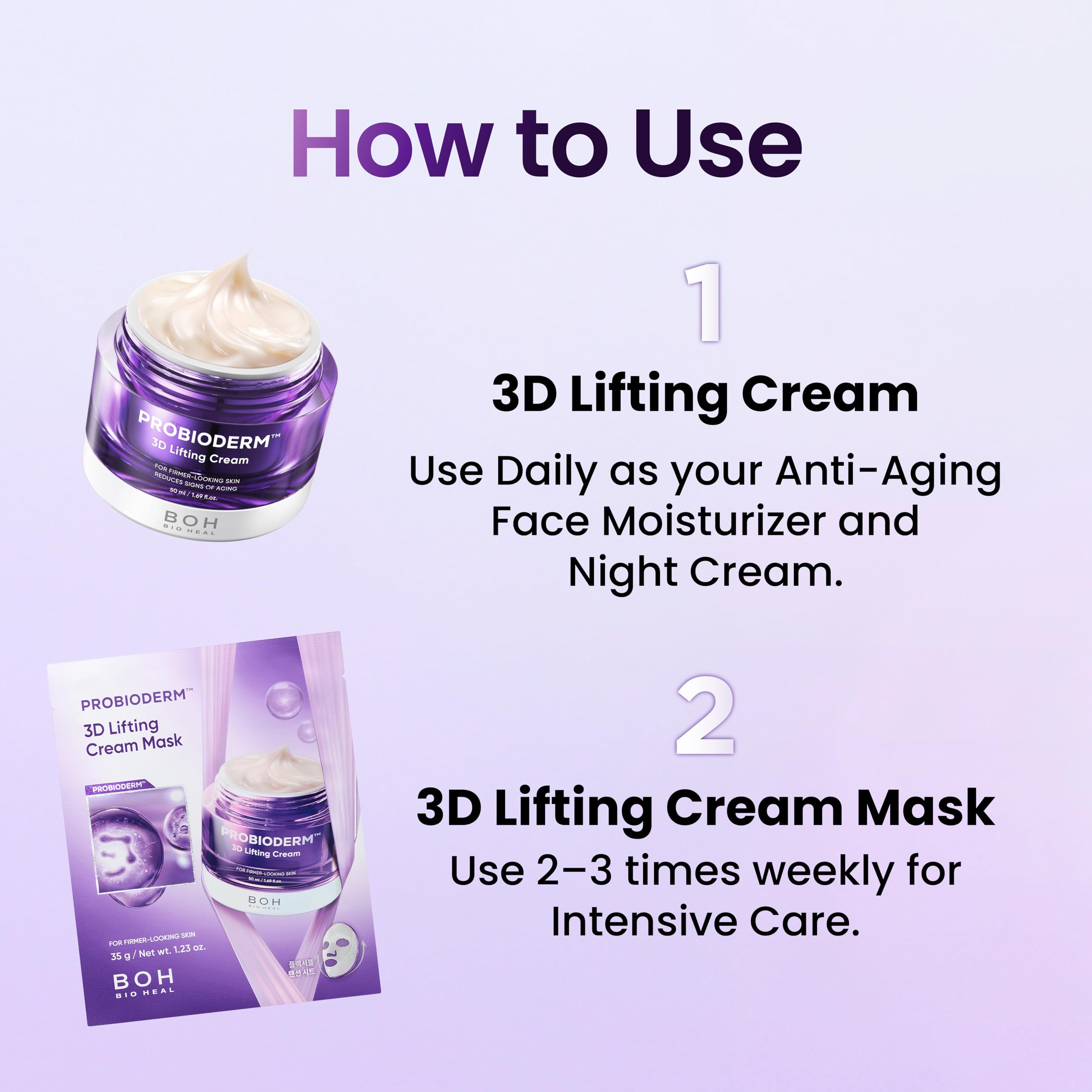 BIOHEAL BOH Probioderm gift set packaging display.