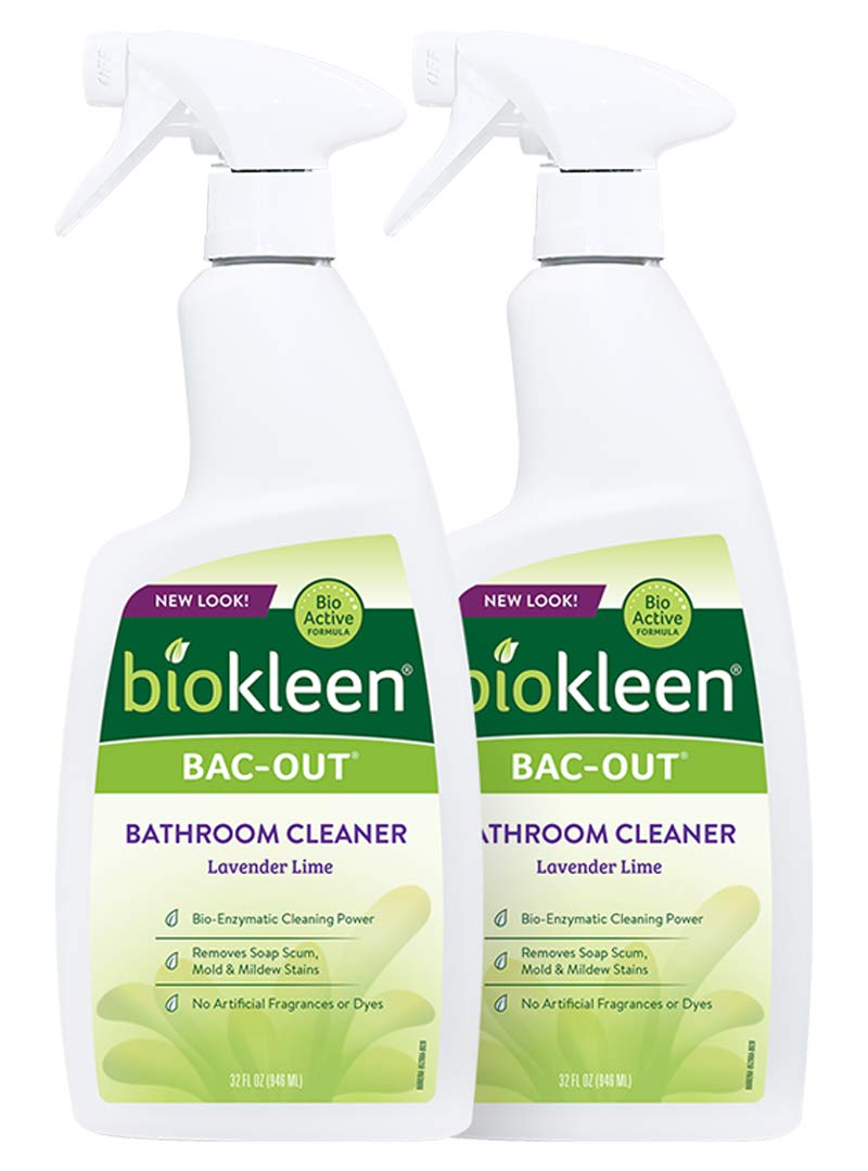 Biokleen Bac-Out bottle front showing eco-friendly bathroom cleaner