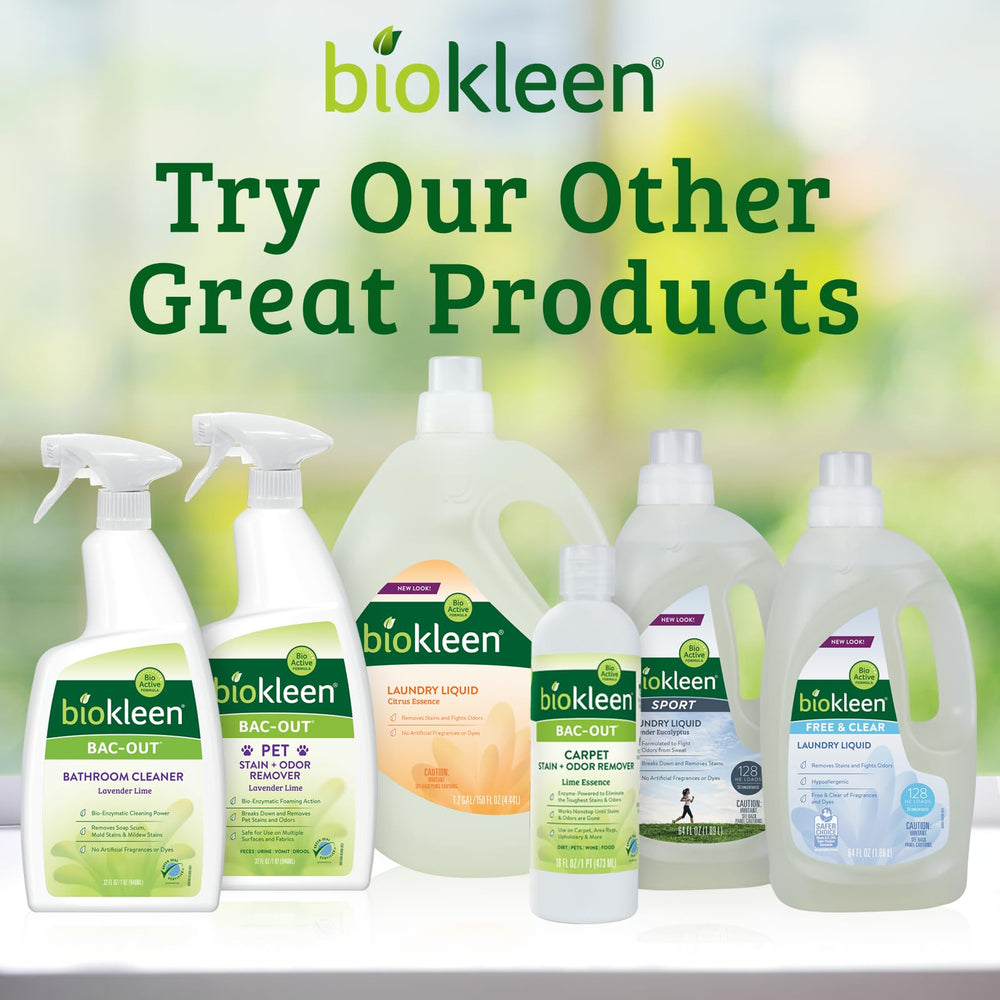 Biokleen Bac-Out Lavender Lime scent freshening the bathroom