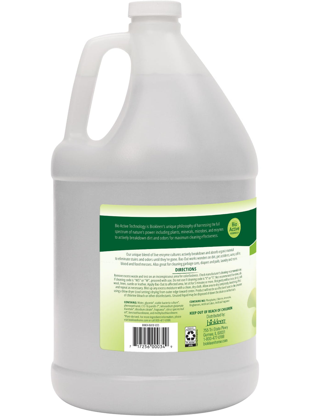 Biokleen Bac-Out made in USA with biodegradable ingredients.