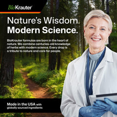 BIO KRAUTER Green Tea Extract label close-up showing vegan and alcohol-free formula