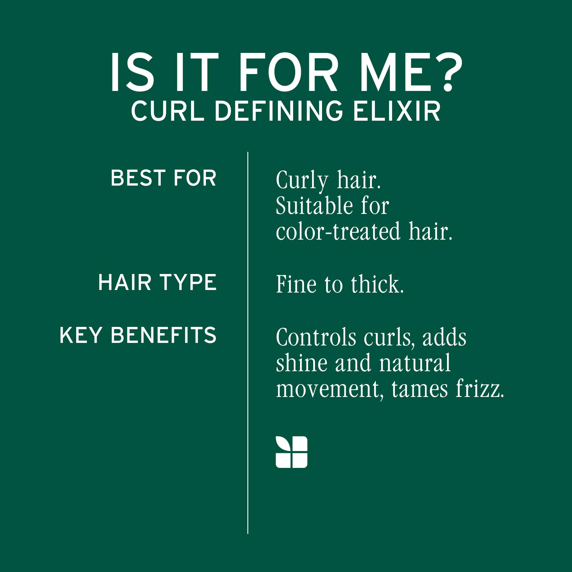 Biolage Curl Defining Elixir adds natural shine to curls