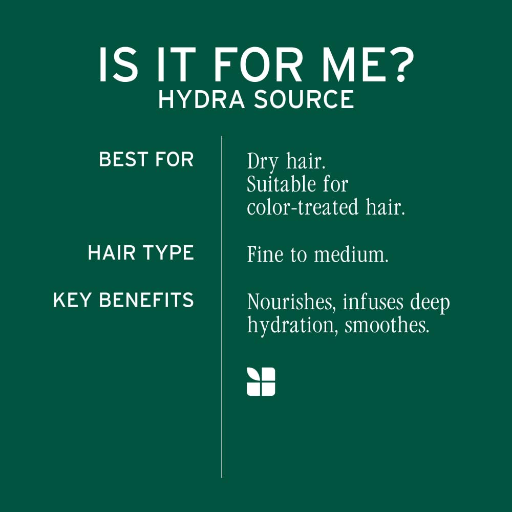 Biolage Hydra Source leave-in tonic shine boost on hair strands
