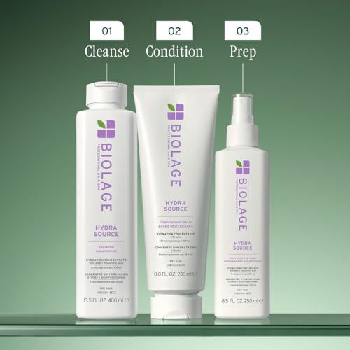 Biolage Hydra Source leave-in tonic vegan formula label and bottle