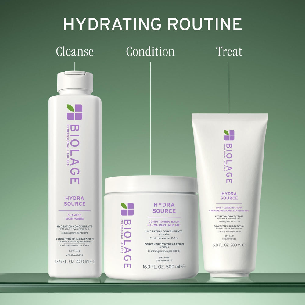 Biolage HydraSource moisture balance in dry hair after use