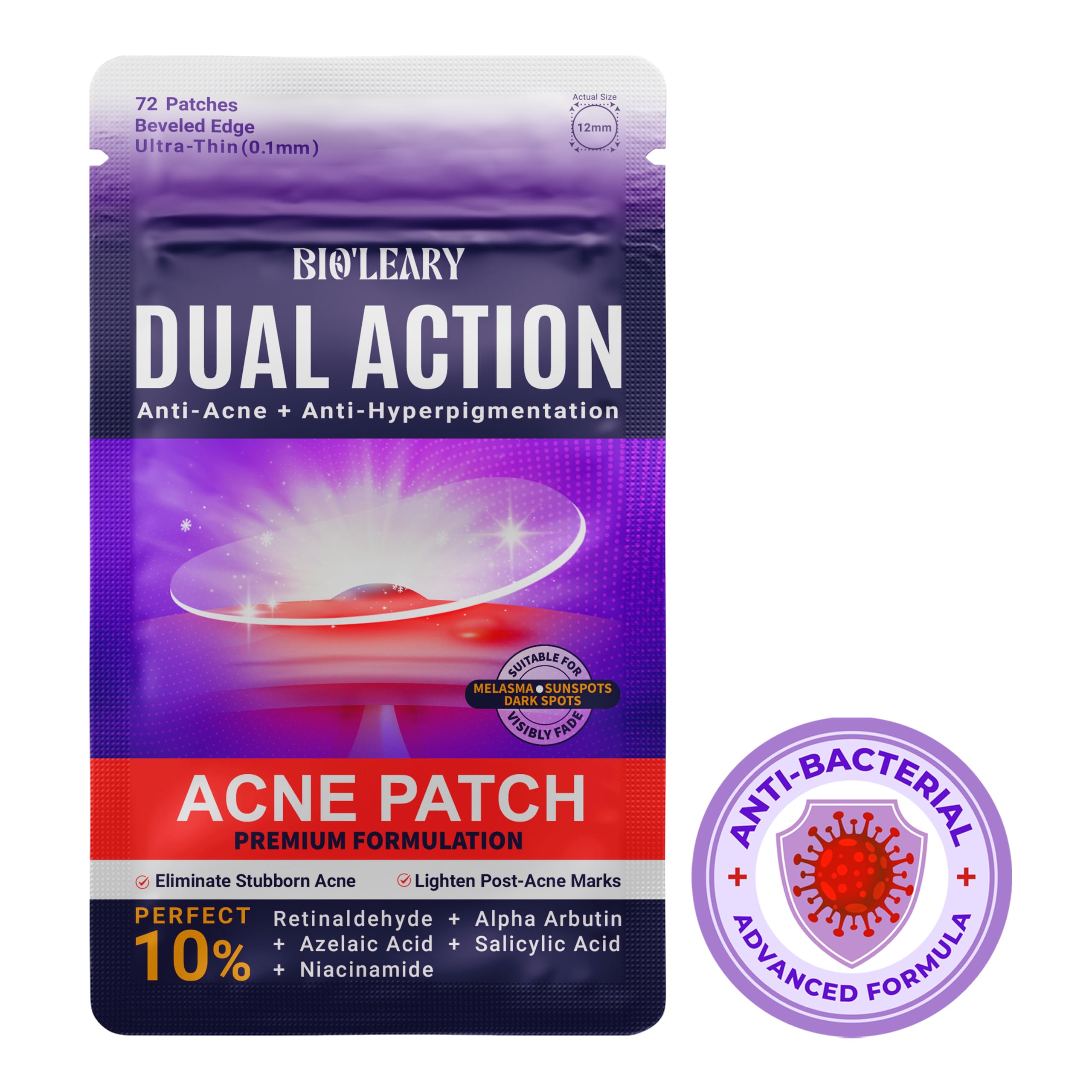 BIO'LEARY fsa-hsa acne patches box ready for discreet, on-the-go blemish care