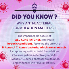BIO'LEARY retinaldehyde patch detail emphasizes anti-bacterial protection and gentle adhesion