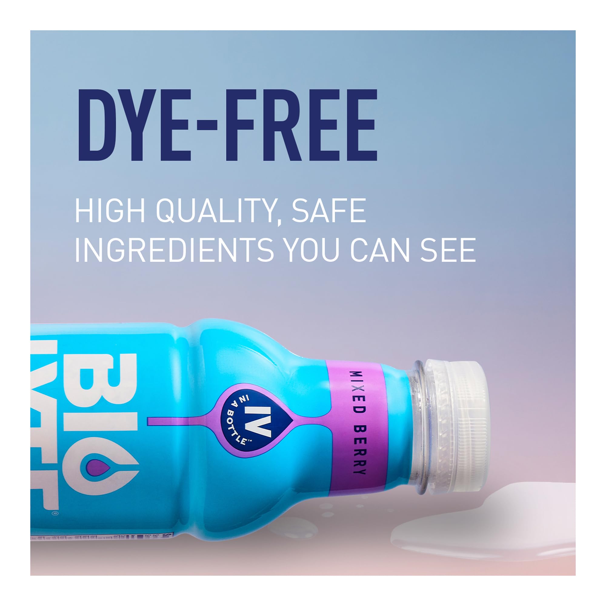 BIOLYTE label graphic highlighting electrolyte support and immune blend.