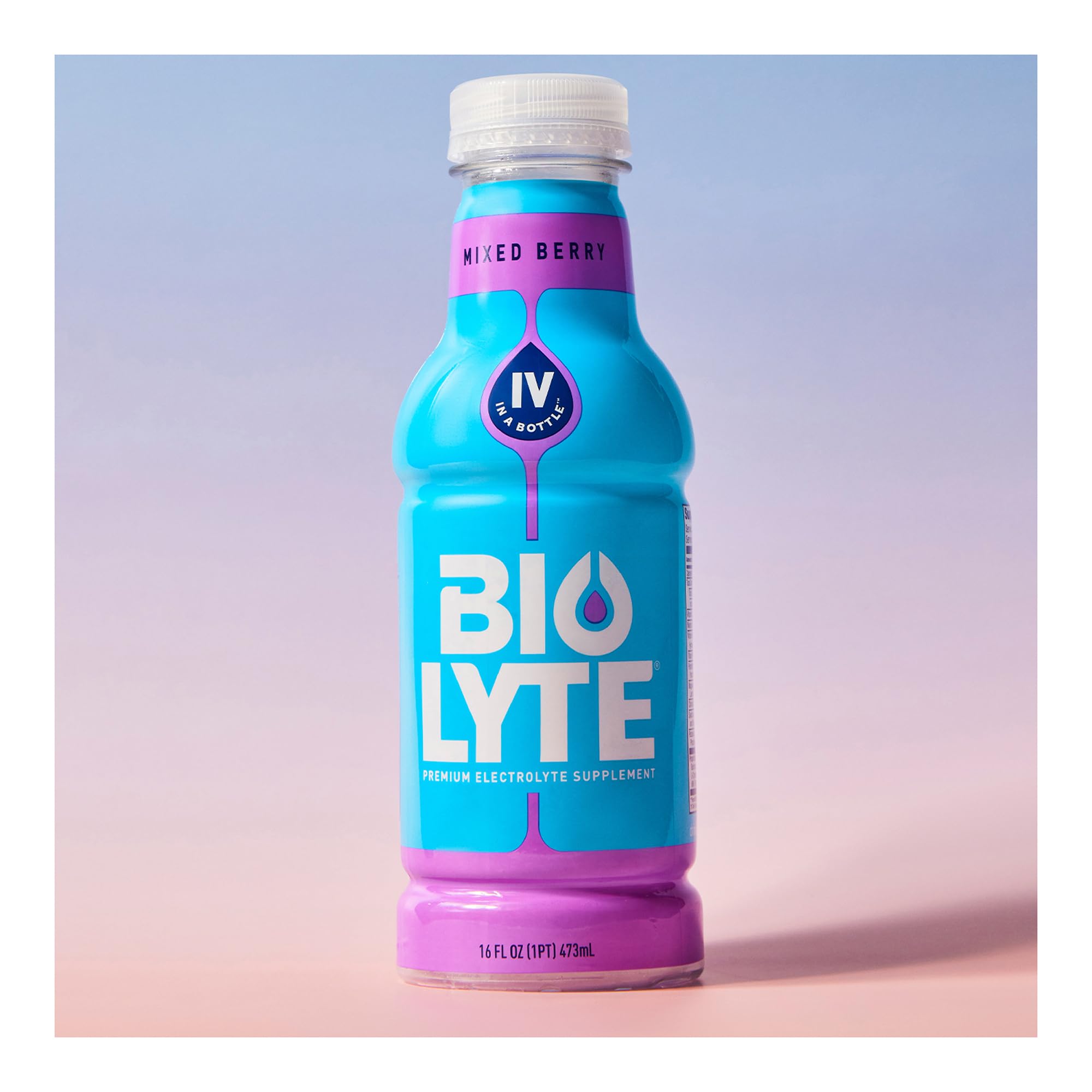 BIOLYTE bottle pictured beside gym bag for active use.