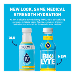 BIOLYTE Lemon Lime being poured, immediate hydration potential after workouts