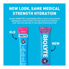 BIOLYTE on the go hydration packets ideal for travel and daily use