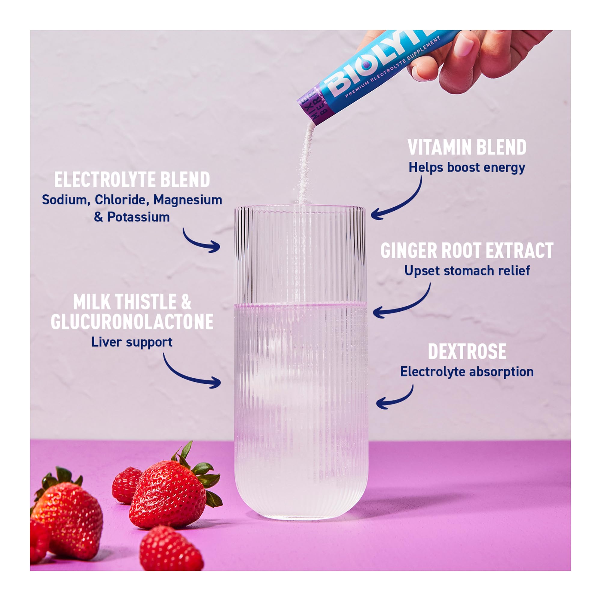 BIOLYTE electrolyte balance with potassium and sodium for absorption