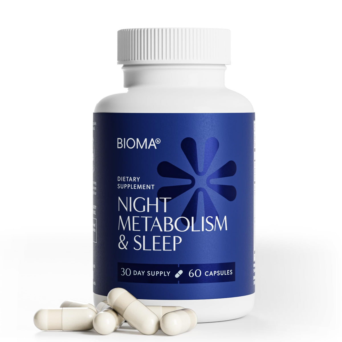 BIOMA Night Metabolism & Sleep bottle ready for bedtime routine and digestive support.