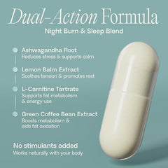 Close-up of BIOMA ingredient list highlighting magnesium and melatonin for relaxation.