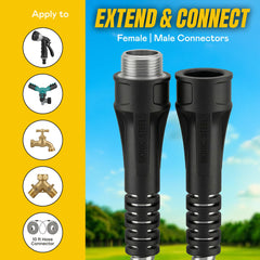 BIONIC STEEL hose extension leak-proof connection ensures steady water flow.