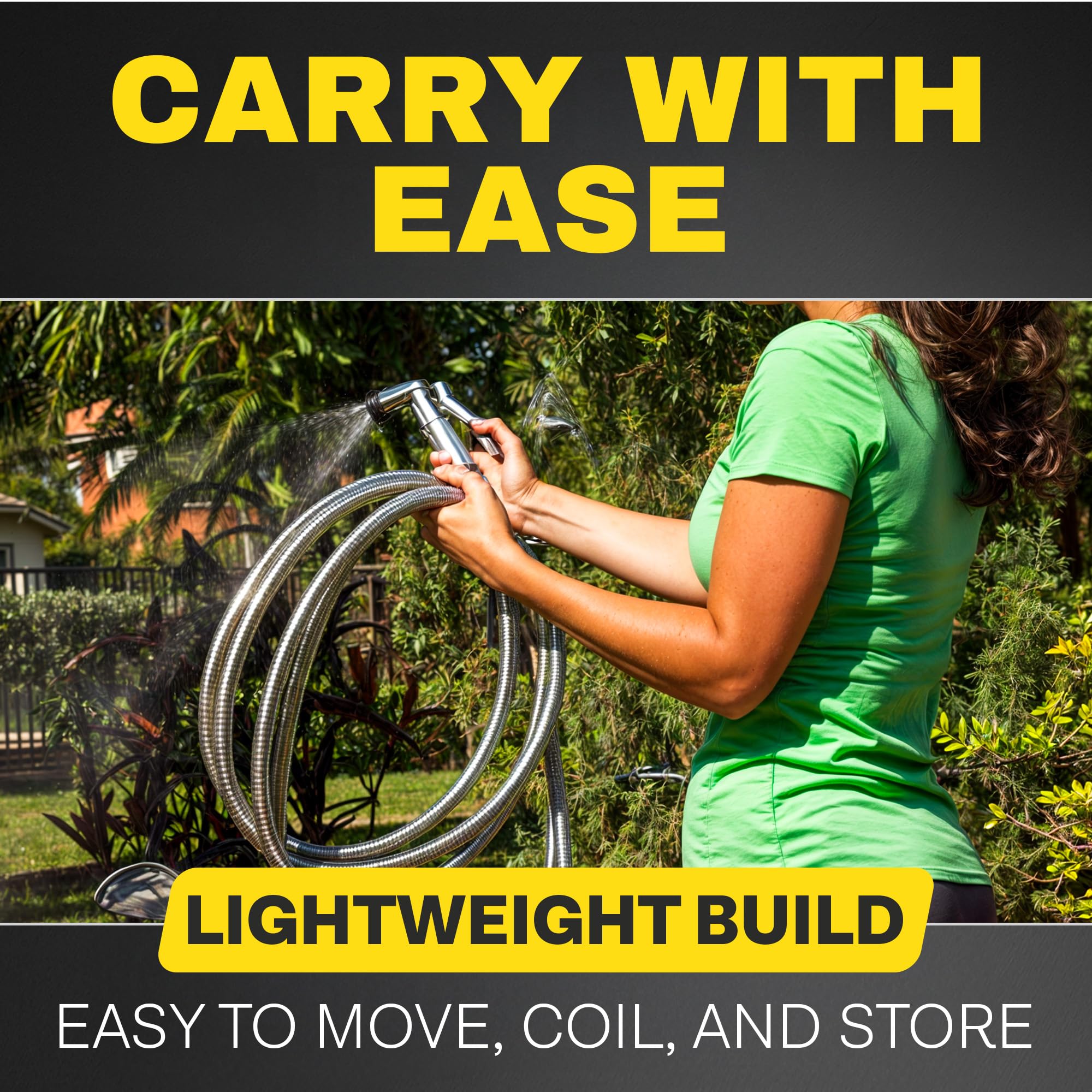 BIONIC STEEL weatherproof construction stands up to outdoor use.