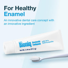 Bioniq Classic SLS-free ingredients panel highlights gentle oral care.