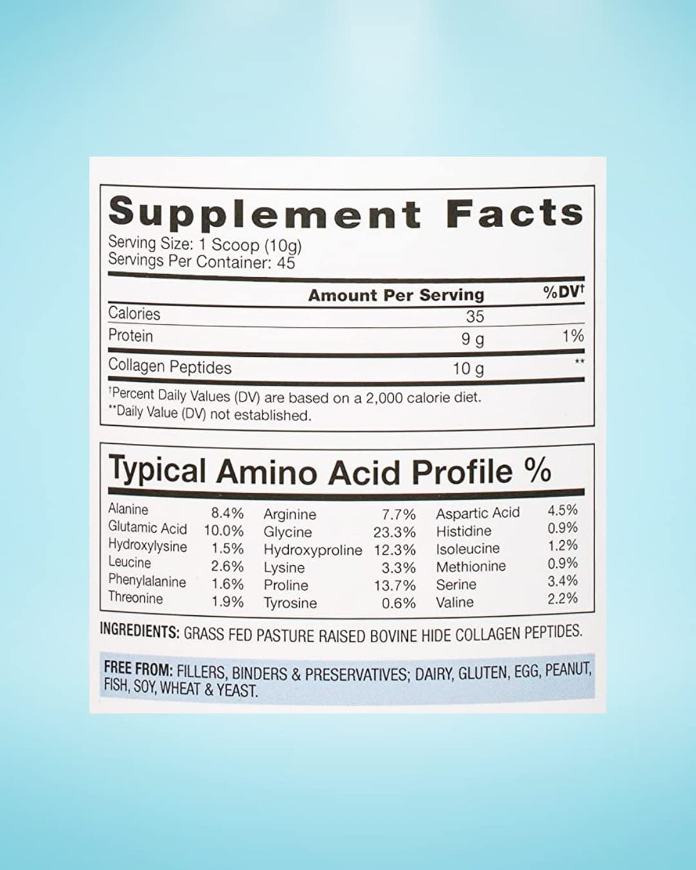 BioOptimal collagen powder dissolving quickly in water for easy mix