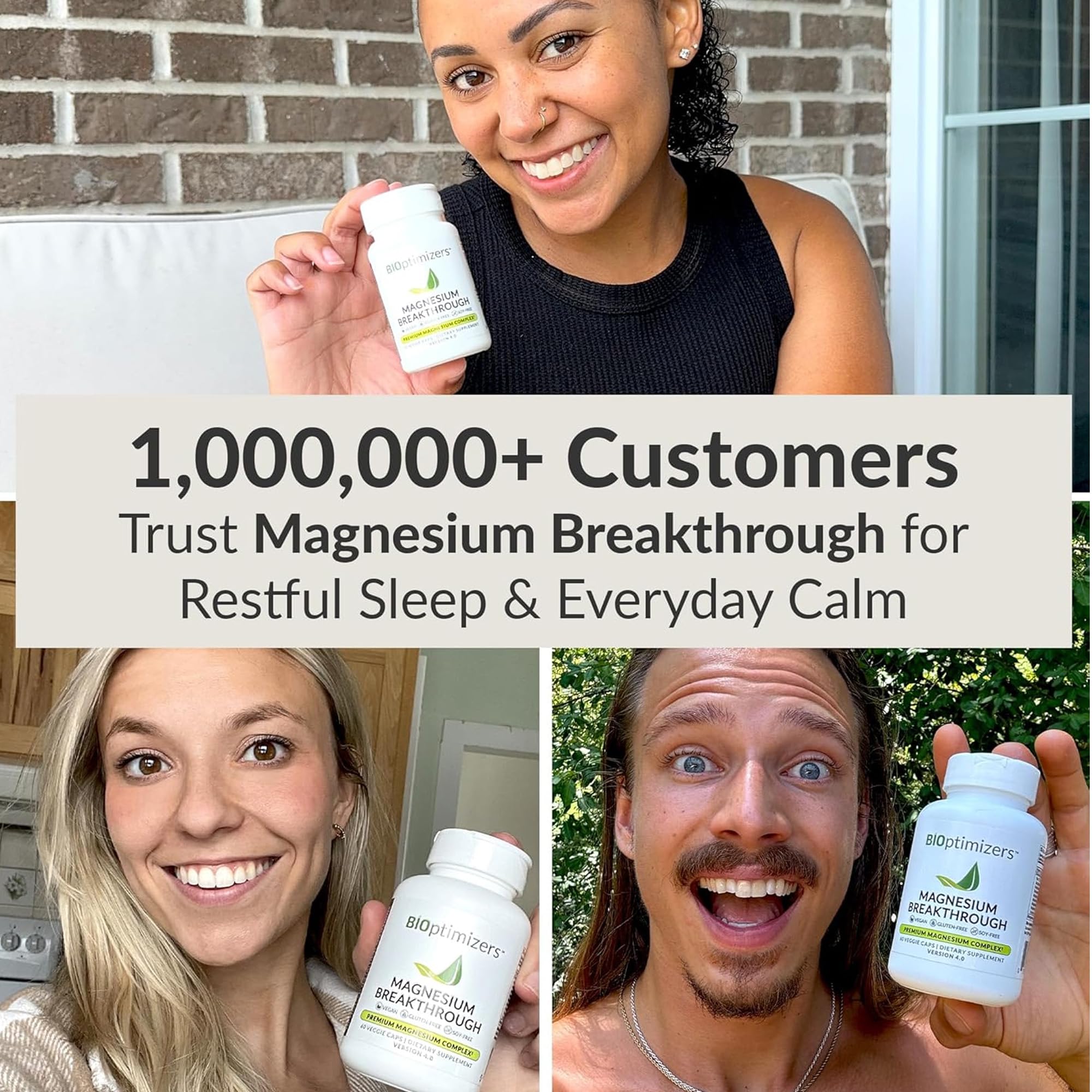 BIOptimizers Magnesium Breakthrough bottle with clean label displayed on shelf.