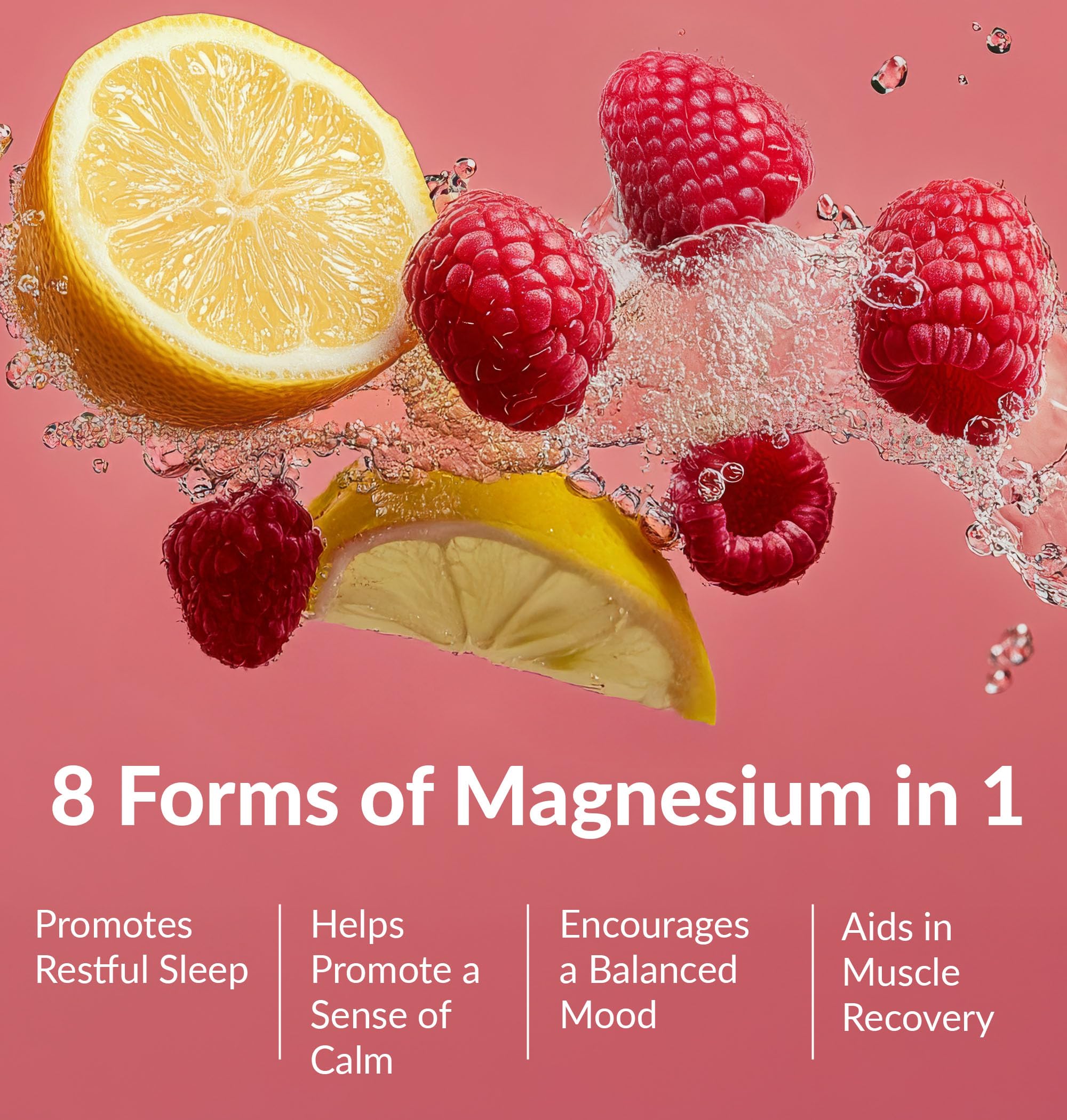 BIOptimizers Magnesium Breakthrough Drink pouring into glass supports on-the-go wellness.