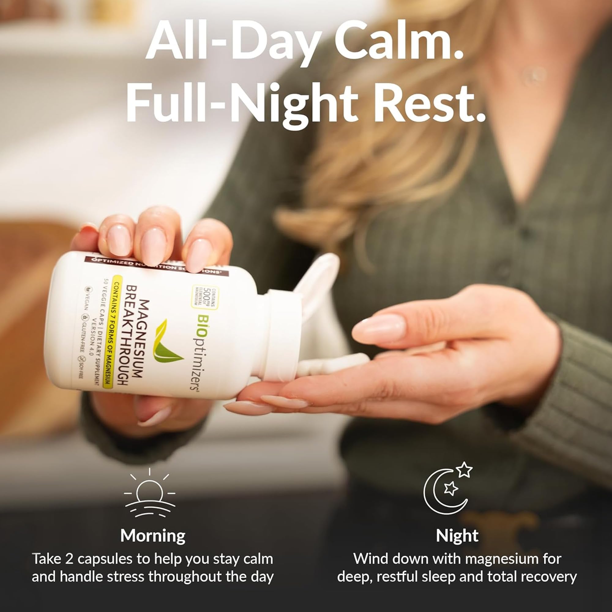 Nutrition graphic illustrating benefits for sleep and mood.