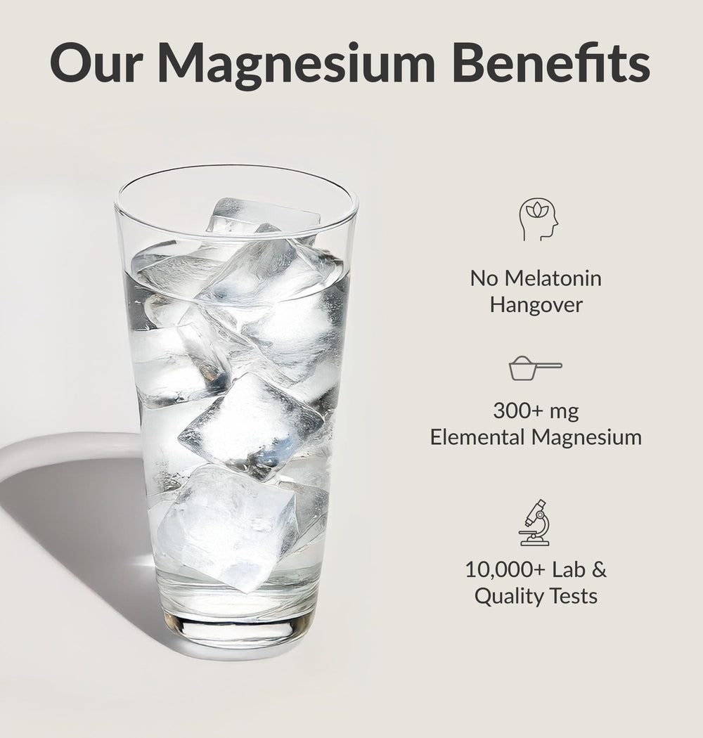 BIOptimizers Magnesium Breakthrough powder dissolving in water for quick hydration