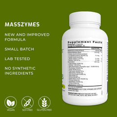 BiOptimizers MassZymes digestive health illustration showing balanced gut support.