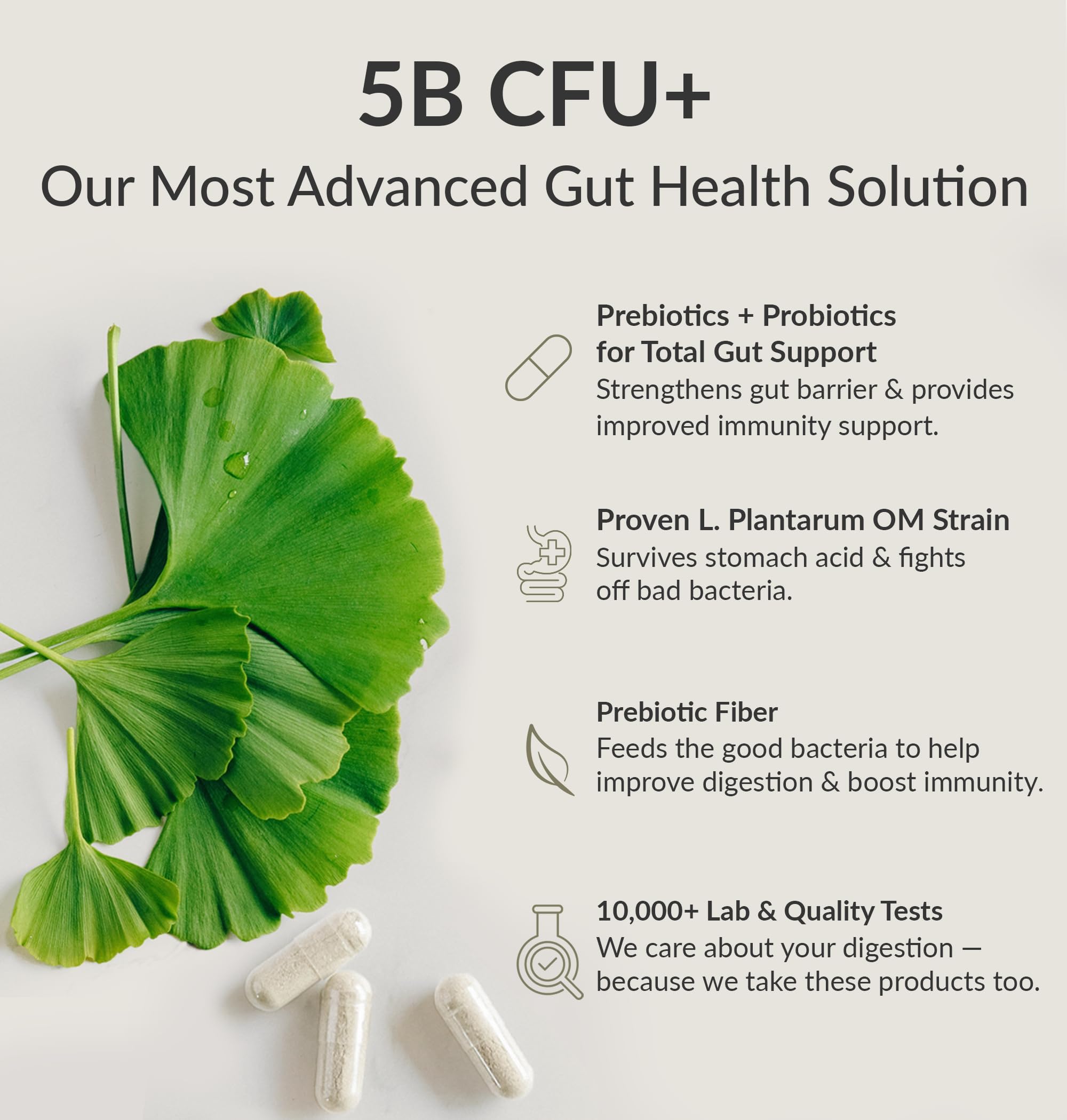 BIOptimizers Probiotic Breakthrough packaging display highlights vegan, dairy-free formula.