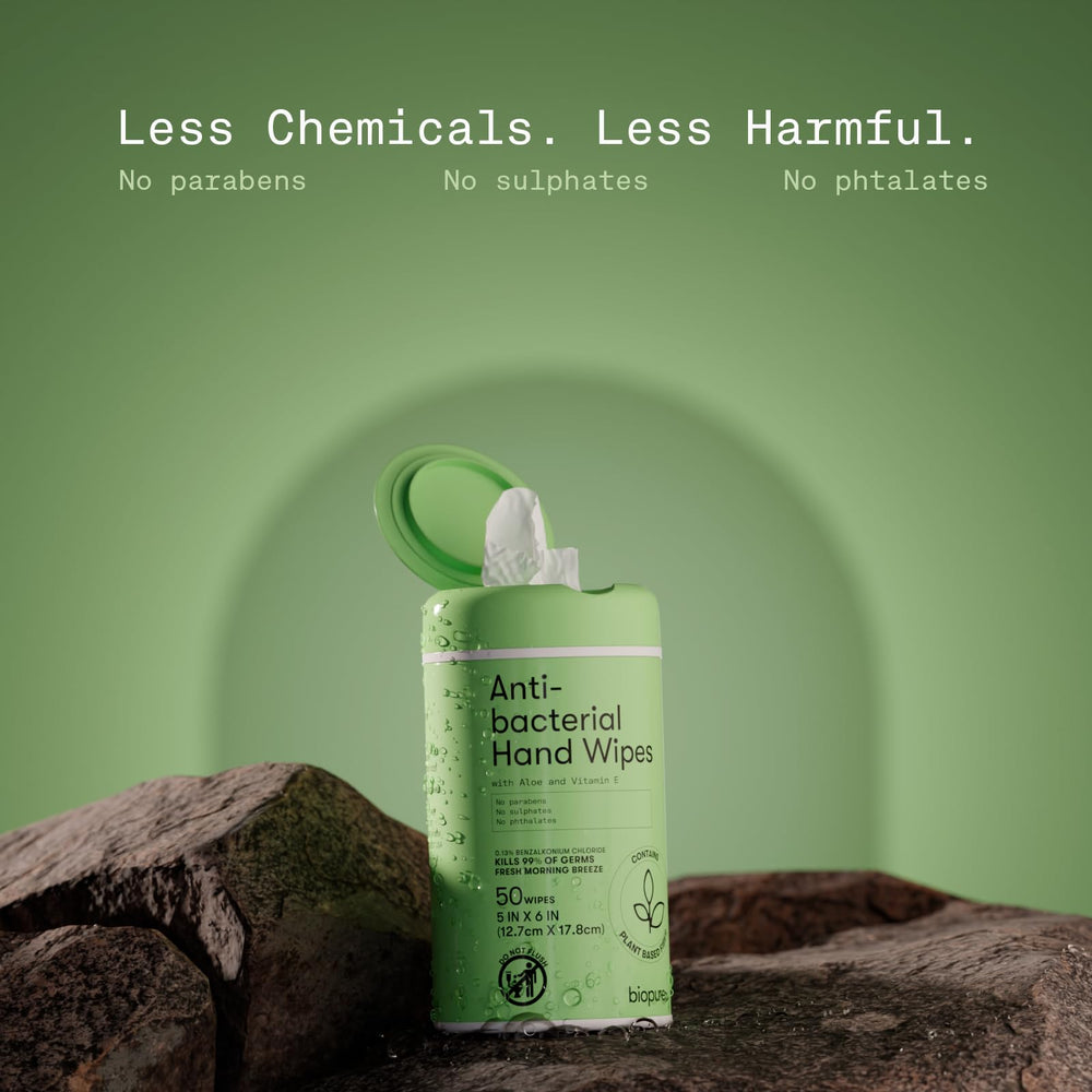 Biopure packaging notes no parabens, sulfates, or phthalates.