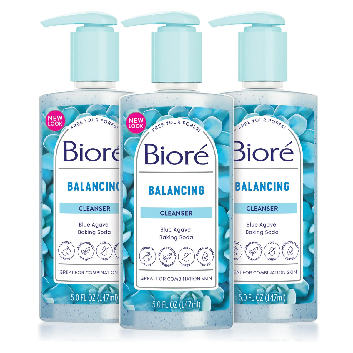 Bioré Balancing Face Wash pump shows easy daily cleansing for balanced skin.