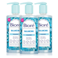Bioré Balancing Face Wash pump shows easy daily cleansing for balanced skin.