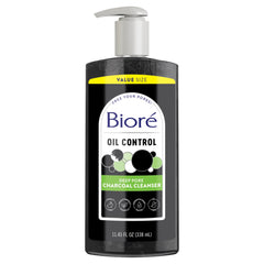 Biore Deep Pore Charcoal Face Wash bottle illustrating deep cleansing for clearer pores.